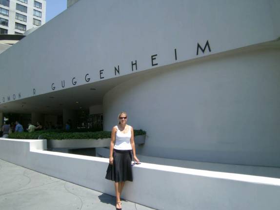 Visitando o Guggenheim, na 5a Avenida, em Nova Iorque, nos Estados Unidos